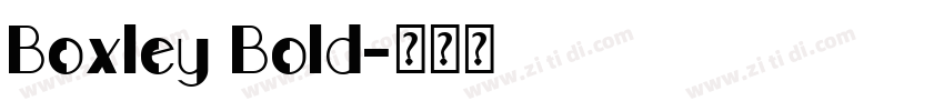 Boxley Bold字体转换
